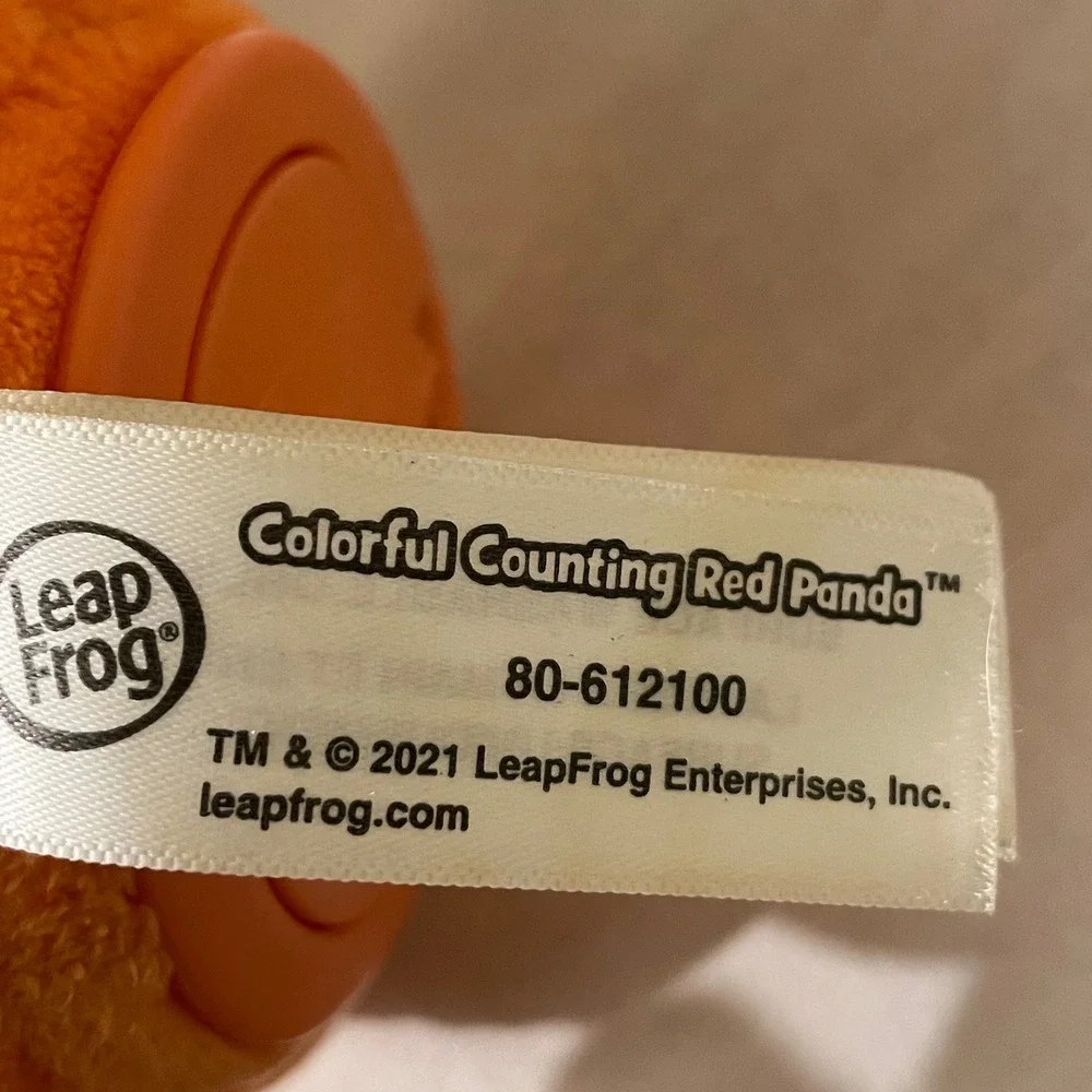 LeapFrog Colorful Counting Red Panda Orange Musical Learning Plush Toy 80-612100